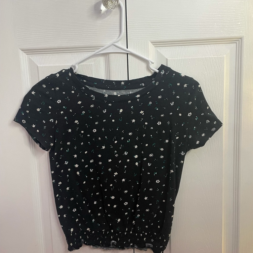 black floral top